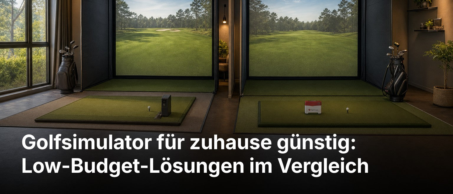 Günstiger Golfsimulator für zuhause mit Square Golf und FlightScope Mevo Gen2