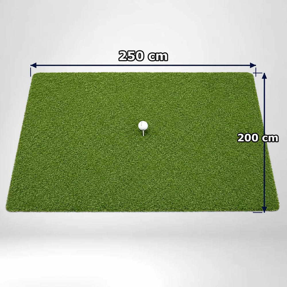 Indoor Hitting Matte Tee Turf XL in den Maßen 250 x 200 cm für Golf Simulatoren.