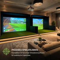 GSK ELITE Swing Dome Golf Enclosure für realistische Golf-Simulationsergebnisse.
