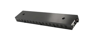 Uneekor EYE XO Golf Launch Monitor – 3/4-Ansicht links, deckenmontiertes Kamerasystem
