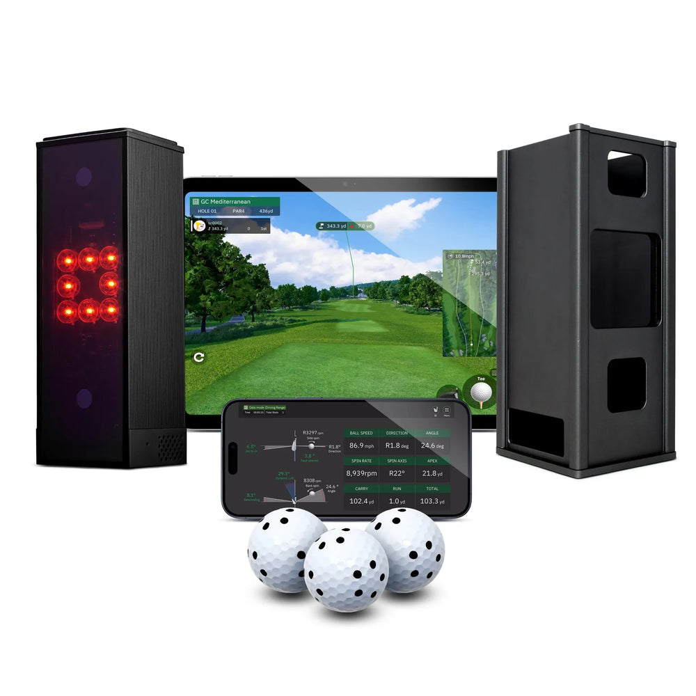 Square Golf Bundle Launch Monitor mit Metal Case – Produktgbersicht freigestellt