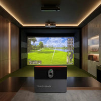 GSK ELITE TrackMan Golf Simulator – Indoor Golfsimulator mit TrackMan Launch Monitor und großer Leinwand