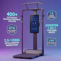 Fitness Caddy Pro – Frontansicht der digitalen Kraftstation fürs Home-Gym