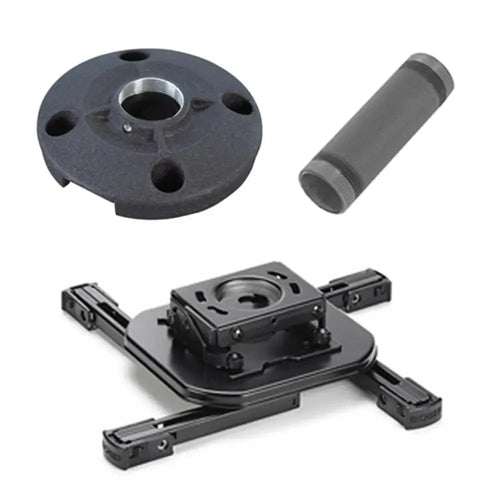 Montageset für Golf Simulator, Halterung aus Metall, Adapter und Rohr, schwarz