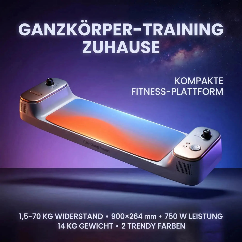 Fitness Caddy Chip – kompaktes Smart-Gym, Frontansicht