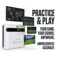 SkyTrakPlus Golf Launch Monitor – Schwarzes Analysegerät für Indoor Golf, Seitenansicht