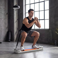 Fitness Caddy Chip – Seitenansicht des kompakten Smart-Gyms