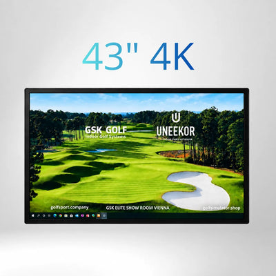 43" 4K UHD Touch Screen LCD für Golf Simulator, montierbar an der Wand.