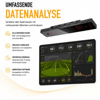 Uneekor EYE XO2 Golf Launch Monitor – Sensoreinheit mit LED-Analyselichtern, Seitenansicht