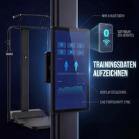 Fitness Caddy Pro – Detailansicht Bildschirm und Bedienbereich