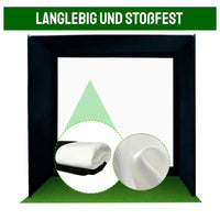 Golf Netz für Indoor Simulator, langlebig und stoßfest, weiße Trefferfläche, grüner Boden