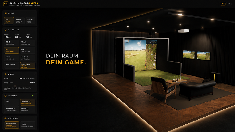 Gestalte deinen eigenen Golfsimulator